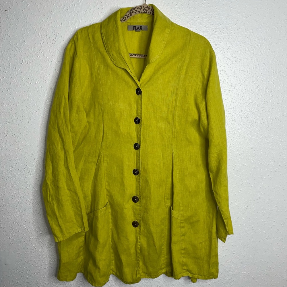FLAX cardigan jacket 100% linen Lagenlook Artsey oversized natural art to wear